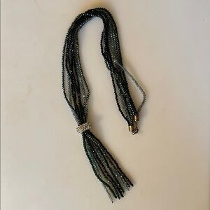 Long Multi Strand Multi Colored Necklace